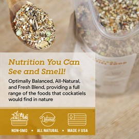 Dr. Harvey's Colossal Cockatiel Blend, All Natural Daily Food for Cockatiels (4 pounds)