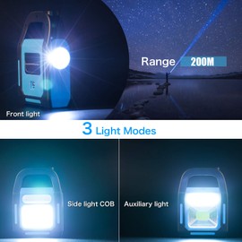 4 Pack 3 in 1 Solar USB Rechargeable Brightest COB LED Camping Lantern, Charging for Device, Waterproof Emergency Flashlight LED Light