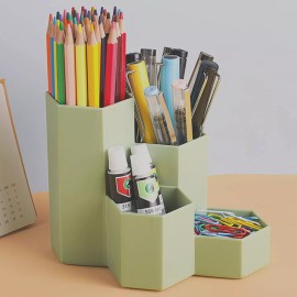 Saikvi Pencil Holder Pen Cup Makeup Brush Holder, Desktop Organizer Storage Case Sta...