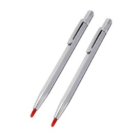 AIMALL 2x Tungsten Carbide Scribe Tool, Steel Scribing Pen with Marker Tip for Glass, Ceramics, Metal, Professional Scriber for Hardened Steel and Stainless Steel