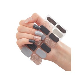 Generic 14Pcs Glitter Gold Spots Split Stripes Wave Nail Wrap Sticker Dq3 062 Nail Wraps Stickers Manicure Supplies for Women Nails Full Long Lasting Easy Apply and Remove