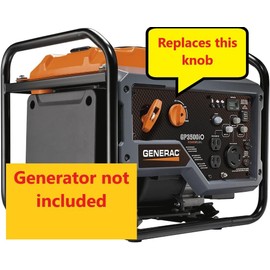 Compatible replacement knob for Generac GP3500iQ (NOT for iQ3500i) watts inverter generator for the Off-Choke-Run switch selector and compatible screw - new 3d printed part