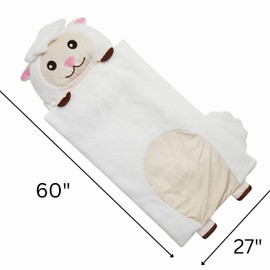 Nap Buddy Sleeping Bag for Kids, Convertible Sleeping Bag for Boys and Girls, Oeko TEX Certified, Travel Sleeper for Children, Lamb