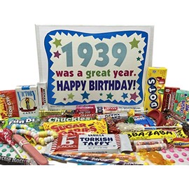 RETRO CANDY YUM ~ 1939 86th Birthday Candy Gift Box From Childhood for 86 Year Old Man or Woman Born 1939
