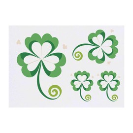 Azeeda 4 x 'Glückskleeblatt' Temporäre Tattoos - Wasserfest, Hautfreundlich & Ungiftig · Transfers in Verschiedenen Größen (TO00070088)