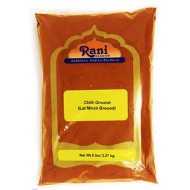 Rani Chilli Powder Indian Spice, 80oz (5lbs) 2.27kg Bulk ~ All Natural | No Color added | Gluten Friendly | Vegan | NON-GMO | No Salt or fillers