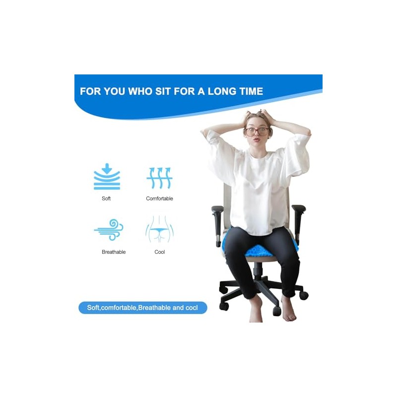 Large Gel Seat Cushion for Ultimate Comfort and Support