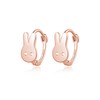 Reffeer Solid 925 Sterling Silver Easter Rabbit Earrings Hoops for