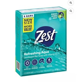 Zest 16 Bars Zest Invigorating Aqua Bar Soap Refreshing Your Body with Vitamin E 4oz