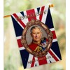 His Majesty King Charles III Wall Decor American Flag Banner