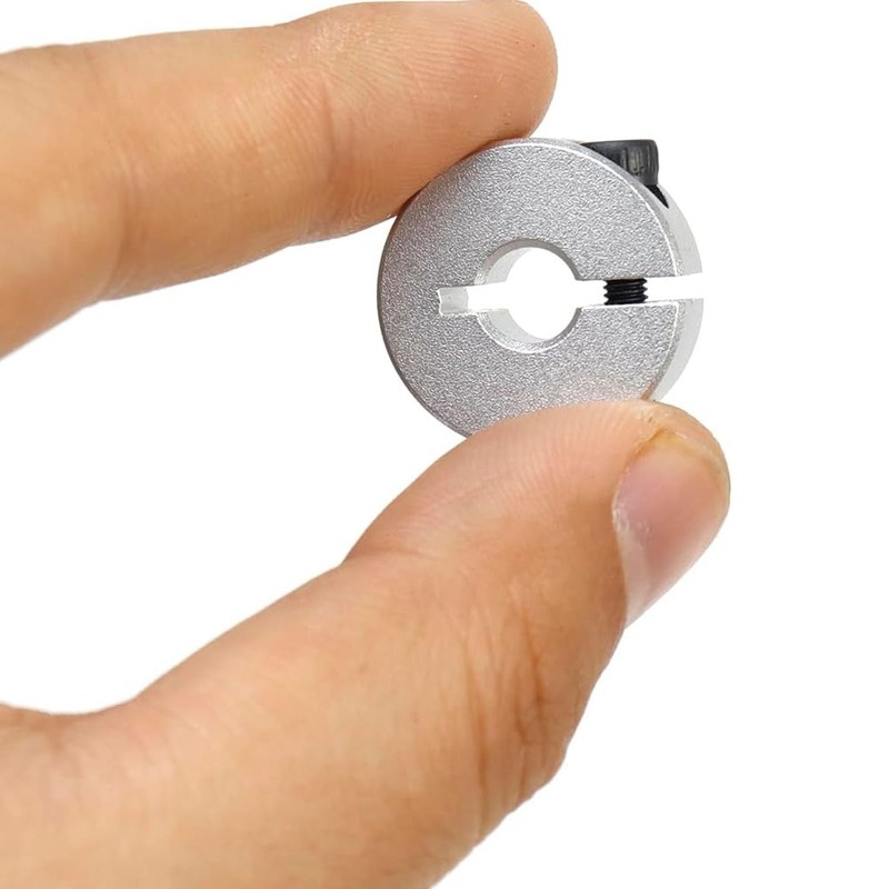 4 Pcs 1/4inch Single Split Clamp-on Shaft Collars Aluminum Clamping