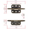 Fuxxer® 4 x Antique Hinges, Metal Hinges, Iron Hinges, Vintage