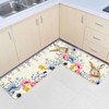 Easter Bunny Kitchen Mats for Floor 2 Piece, Spring Rabbit