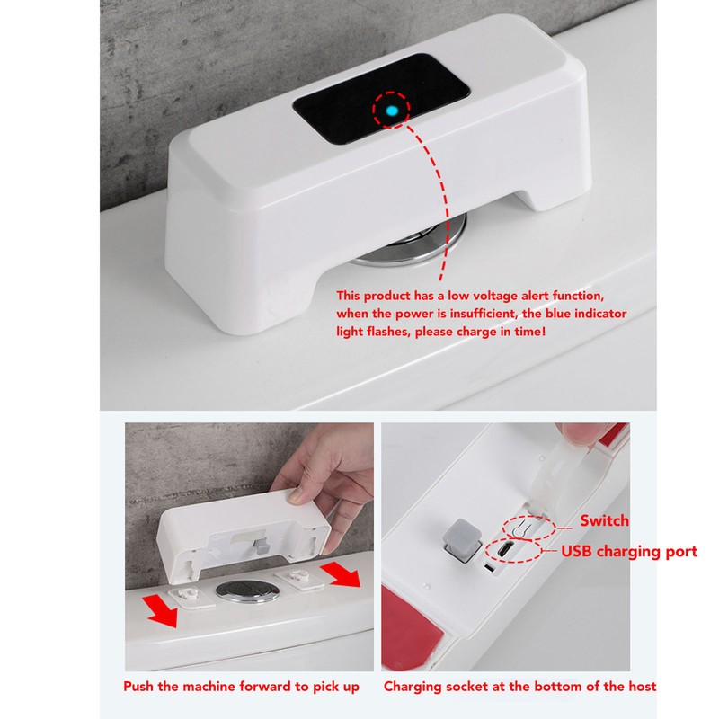 Touchless Toilet Flush Kit Automatic Toilet Flusher External Infrared Sensor