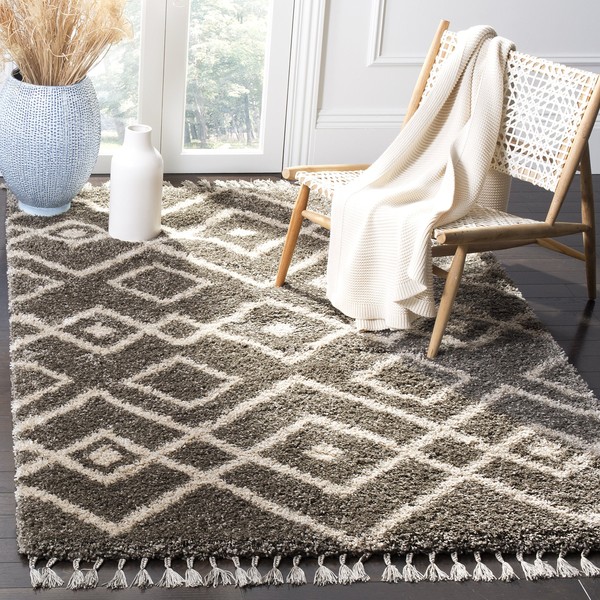 Safavieh MFG249A-5 Area Rug, 5'3" x 7'6", Grey/Cream
