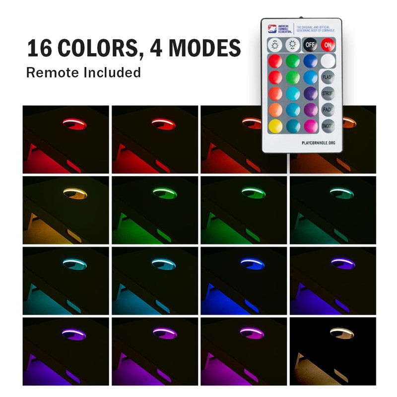 ACA Eclipse LED Cornhole Lights 16 Colors 4 Modes 2