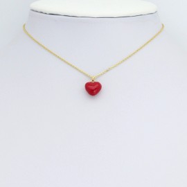 BestBeadsBeyond Red Enamel Puffy Heart Charm Pendant,Sku#LD