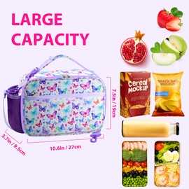 RLGPBON - Bolsas de almuerzo aisladas para mujeres y adolescentes, bolsas de almuerzo reutilizables, bolsa de almuerzo de gran capacidad para el trabajo, picnic o viajes