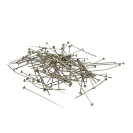 100 x Prism Pins Silver/Gold 26 mm - High Quality Crystal Connectors for Chandeliers & Decoration Chain Supplies Jewellery Pins Hooks for Hanging (Silver)