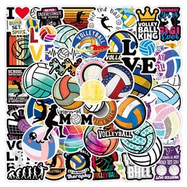 50 Stickers Volleyball Waterproof Waterproof Stickers Assorted Cars 0963