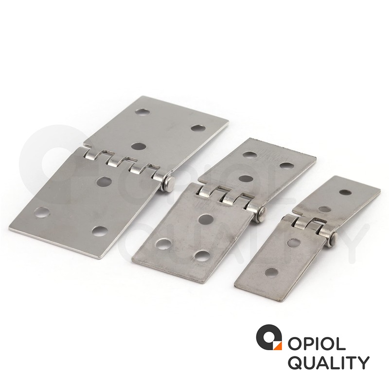 OPIOL QUALITY® Hinge Punched 100 x 40 mm Stainless Steel