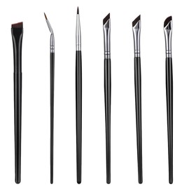 UEAVOID 6 Piece Eyeliner Brush Set Professional Eyebrow Brush Precise Make Up Eyebrow Brush Eyeshadow Brush Angled Thin for Eyeliner Eyebrow Cosmetics Beginners