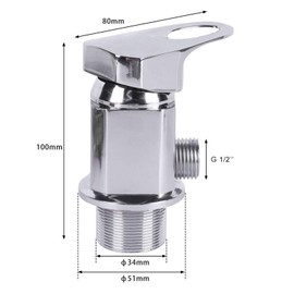 Single-Lever Shower Fitting, 1/2 Inch Shower Outlet/Single Lever Mixer Tap for Surface-Mounting, Shower Mixer Tap Outlet 1/2 Inch for Motorhome Campervan (B)