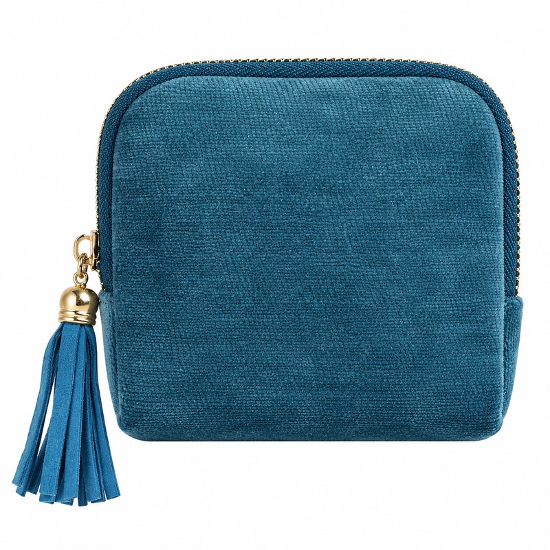 Velvet Jewelry Organizer Pouch for Travel – Zipper Storage with
