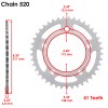 Caltric Drive Chain & Sprockets For Honda CB500 2013-2021 /