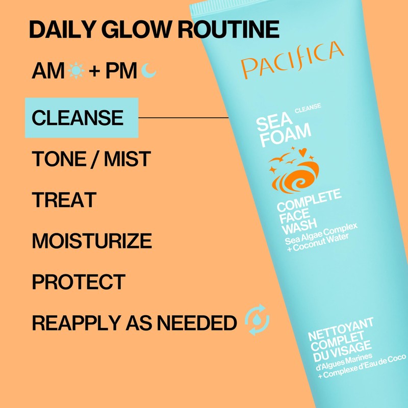 Pacifica Face Wash - Sea Foam Mini Travel Size, Skincare,