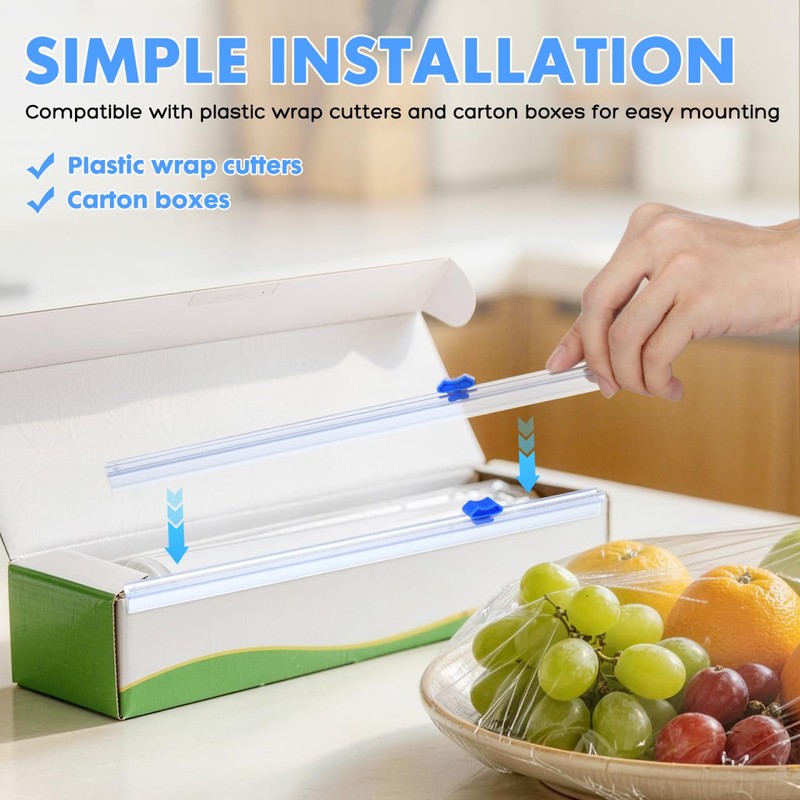 NUOLUX Plastic Wrap Film Cutter Sliding Wrap Dispenser Waterproof Rust