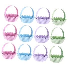 GRIRIW 12pcs Adorable Easter DIY Baskets Egg Storage Baskets for Creative Fun for Easter Decorations and Family Surprises