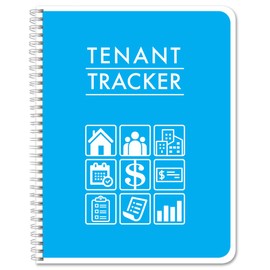 BookFactory Tenant Tracker Record Book/Rental Tracking Log Book - Wire-O, 100 Pages, 8.5'' x 11'' (Made in USA)