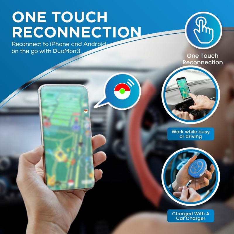 Megacom DuoMon3 PRO Unique Auto-Reconnection Hourly, 1P/2P dual accounts Pocket