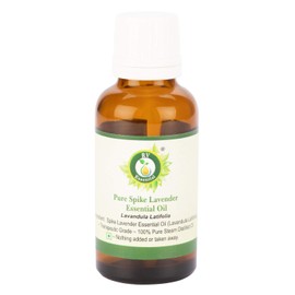 R V Essential Pure Spike Lavender Essential Oil 10ml (0.338oz)- Lavandula Latifolia (100% Pure and Natural Steam Distilled)