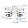 Wosois Crystal Face Stickers Star Mermaid Gems Sparkly Temporary Rhinestone