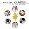 STOBOK 20pcs Glitter Maple Leaf Paper Cutouts for Fall Decor