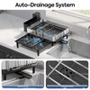 Urackify Dish Drying Rack for Kitchen Counter - Stainless Steel