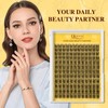 QUEWEL Eyelash Extensions, 144 Pieces, Natural Cluster Lashes, D-Curl Fine