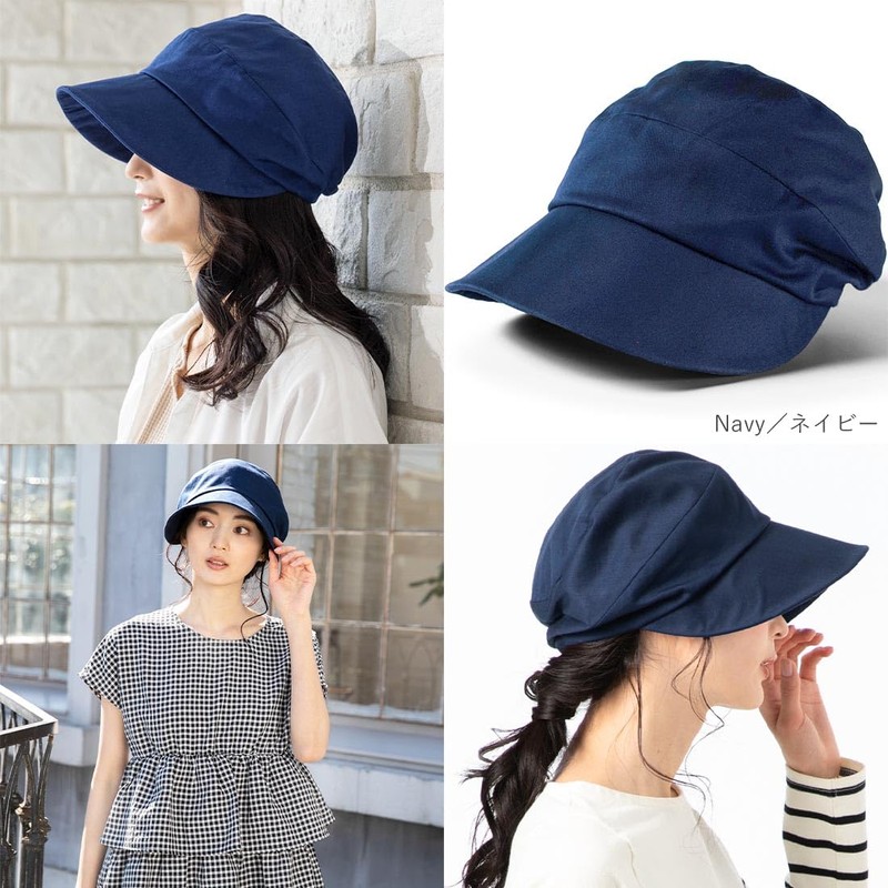 QUEENHEAD Women's Hat, Spring/Summer, Krenze Eatuck, Antibacterial, Deodorizing, Fully Blackout,