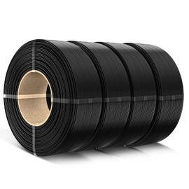 SUNLU PLA Refill Filament 1.75mm, Refill PLA 3D Printer Filament Suitable for Bambu Lab Filament and SUNLU Reusable spools, Dimensional Accuracy +/- 0.02 mm, 1kg per Spool, 4 Pcs, 4 Black