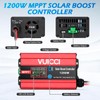 VUICCI 30A Boost MPPT Solar Charge Controller 1200W,48V/60V/72V Step-Up,Max 15A