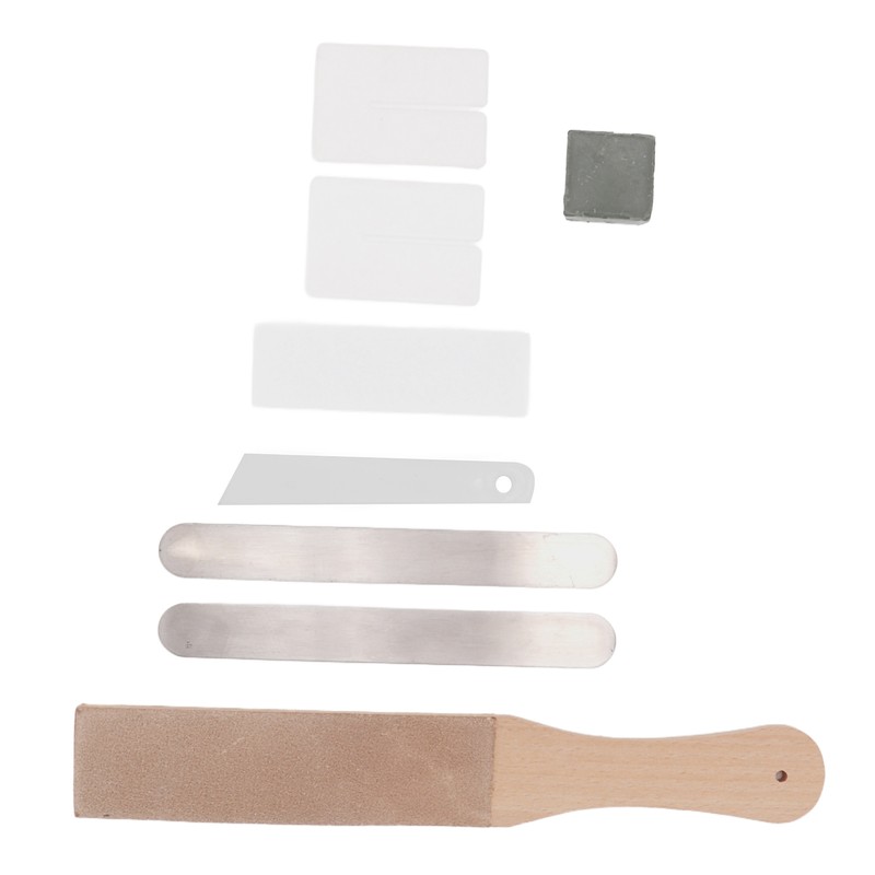Leather Stropping Kit Complete Tools Double Sided Leather Paddle Honing