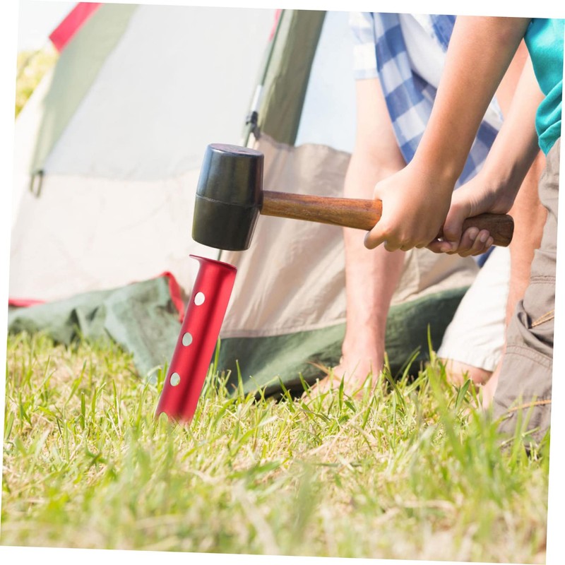KOMBIUDA 4pcs U-Shaped Aluminium Alloy Tent Pegs Camping Stakes for
