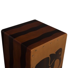 Sawtooth Harmony Series Hand Stained Elephant Design Compact Cajon Percussion Box