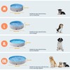 Yaheetech Grey Hard Plastic Dog Pools for Small Medium Large