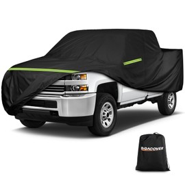 for Silverado 2500 3500 HD Truck Cover Crew Cab Short Bed 6.6ft, Outdoor Car Covers with Zipper Windproof 420D Oxford Protection for 2000-2022 Chevy Silverado 2500 3500HD (UP to 250''L)