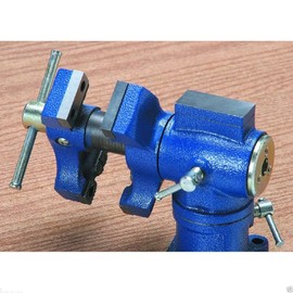2.5 in. Portable Table Vise With 360 Degree Locking Swivel Base & Swivel Jaw!