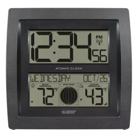 La Crosse Technology Curved Digital Atomic Wall Clock