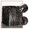 4 Pack 29x108 In Silver Foil Fringe Tinsel Table Skirts